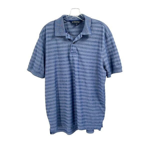 Brooks Brothers Blue Original Fit Stripe Short Sleeve Sz Mens Medium - Picture 1 of 5